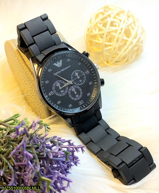 •  Material: Stainless Steel, Rubber
•  Product Type: Watch
•  Watch Shape: Round
•  Dimensions: 3 Inches
•  Details: Strap Material: Rubber, Water Resistant
•  Display Format: 12-Hour Format
•  Package Includes: 1 x Watch
•  Note: There might be an error